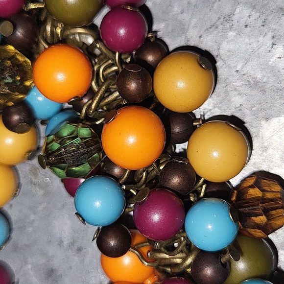 Autumn Colours Stretch Bead Bracelet - Picture 3 of 3